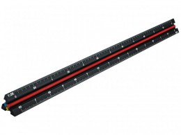 Faithfull Prestige Tri-Scale Engineer Rule Black Aluminium 300mm £10.99